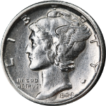 1924-S Mercury Dime Split Bands Choice AU/BU Nice Eye Appeal Nice Strike