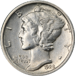 1928-D Mercury Dime Nice AU/BU Nice Eye Appeal Nice Strike