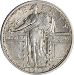 1917-P Type 1 Standing Liberty Quarter Choice AU/BU Great Eye Appeal Nice Strike