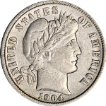 1904-P Barber Dime