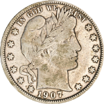 1907-D Barber Half Dollar