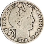 1909-S Barber Half Dollar
