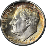 1961-D Roosevelt Dime PCGS MS67 Superb Eye Appeal Strong Strike