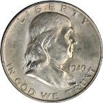1949-D Franklin Half Dollar PCGS MS65 FBL Nice Eye Appeal Strong Strike