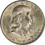 1951-D Franklin Half Dollar PCGS MS64 FBL Nice Eye Appeal Strong Strike