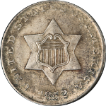 1852 Three (3) Cent Silver Nice Unc Nice Eye Appeal Strong Strike