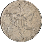 1856 Three (3) Cent Silver Nice AU Nice Eye Appeal Nice Strike