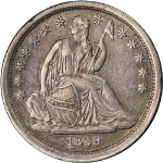 1839-P Seated Liberty Dime &#39;No Drapery&#39; Choice AU Great Eye Appeal Strong Strike
