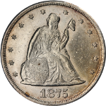 1875-CC Twenty (20) Cent Piece AU/BU Details Nice Eye Appeal Nice Strike