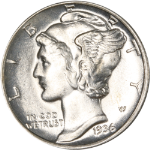 1936-D Mercury Dime