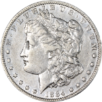 1884-S Morgan Silver Dollar - Cleaned