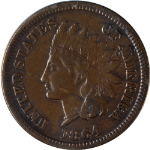 1864 &#39;L&#39; Indian Cent ANACS VF30 Great Eye Appeal Nice Strike
