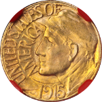 1915-S Panama-Pacific Commemorative Gold $1 VaultBox - Series 8 NGCX 9.5 - GEM