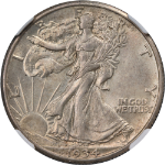 1934-S Walking Liberty Half NGC MS63 Great Eye Appeal Strong Strike