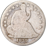 1839 Seated Liberty Half Dime