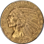 1909-S Indian Gold $5 PCGS MS63 Key Date Nice Eye Appeal Nice Strike