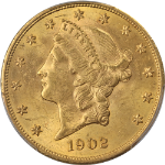 1902-P Liberty Gold $20 PCGS MS63 Nice Eye Appeal Strong Strike