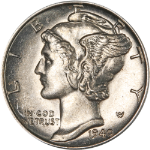 1940-D Mercury Dime - Full Split Bands