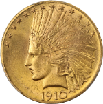1910-P Indian Gold $10 PCGS MS65 Superb Eye Appeal Strong Strike