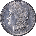1884-S Morgan Silver Dollar ICG AU58 Details Decent Eye Appeal Nice Strike