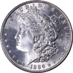 1886-P Morgan Silver Dollar PCGS MS66 Superb Eye Appeal Strong Strike