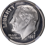 1997-S Silver Proof Roosevelt Dime NGC PF70 Ultra Cameo