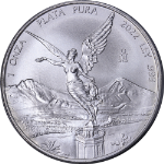 2022-Mo Mexico 1 Ounce Silver Libertad PCGS MS70 - Case Crack Rev