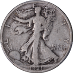 1921-D Walking Liberty Half PCGS VG10 Key Date Superb Eye Appeal Strong Strike