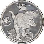 2022 Fiji 1 Ounce Silver 50 Cent Jurassic World T-REX