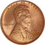 1909-P Lincoln Cent - Full Red