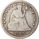 1844-O Seated Liberty Quarter