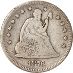 1876-S Seated Liberty Quarter