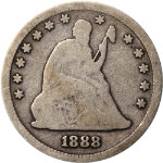 1888-S Seated Liberty Quarter