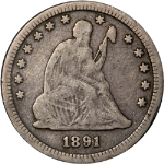 1891-S Seated Liberty Quarter