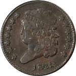 1825 Half Cent Nice XF C-2 R.1 Superb Eye Appeal Nice Strike