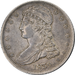 1839-P Reeded Edge Bust Half Dollar Nice AU Great Eye Appeal Strong Strike