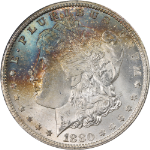 1880-CC GSA Morgan Silver Dollar Gorgeous Color CAC Grading MS64 Nice Strike