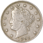 1891 Liberty V Nickel