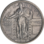 1917-P Type 1 Standing Liberty Quarter Full Head Choice BU+ Superb Eye Appeal