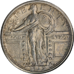 1917-S Type 1 Standing Liberty Quarter Full Head Nice BU Great Eye Appeal