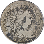 1798 Bust Dollar F Details Decent Eye Appeal Nice Strike