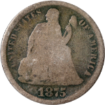1875-CC Seated Liberty Dime