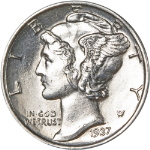 1937-P Mercury Dime