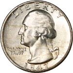 1947-D Washington Quarter