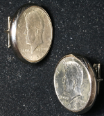 1964 Kennedy Half Dollar Cufflinks - 2pc Bulk Lot