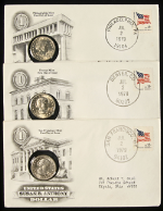 1979-P/D/S Susan B. Anthony Dollars - First Day of Issue Covers - Box &amp; COA