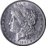 1884-S Morgan Silver Dollar PCGS AU53 Great Eye Appeal Strong Strike