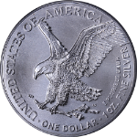 2023 Silver American Eagle $1 PCGS MS70 1st Day of Issue Magnum Opus Label