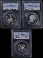 1976-S Silver BiCentennial 3 Coin Set PCGS Gem Proof Signed by Designers