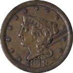 1849 Half Cent Nice VF/XF C-1 R.2 Nice Eye Appeal Nice Strike